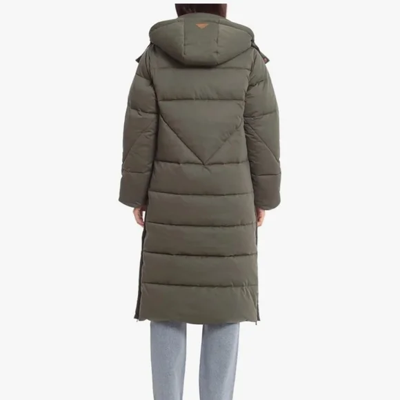 Avec Les Filles Rust Ultra Long Maxi Water Repellent Coat Rose Gold Hardware - Picture 9 of 9